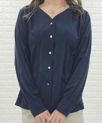 Lace Ladies/ショルダータックVネックノーカラーブラウス/504648720