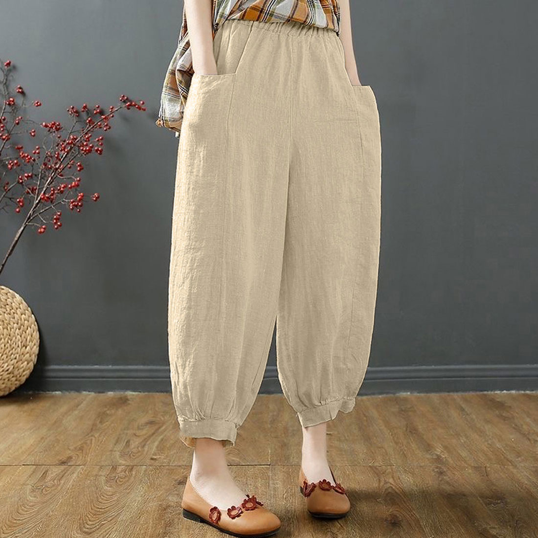 セール】サルエルパンツ レディース ハイウエスト(504640501 セール】サルエルパンツ レディース ハイウエスト(504640501