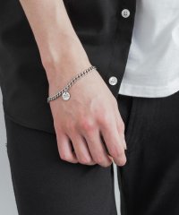 Rocky Monroe/ステンレスブレスレット メンズ レディース チェーン カニカン マンテル式 チャーム付き ユニセックス アクセサリー シンプル カジュアル バングル ペア お揃/504649228