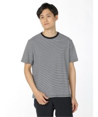 TAKA-Q/【DRESS T－SHIRT】AIR SILKETE ボーダー柄 クルーネック 半袖 メンズ Tシャツ カットソー カジュアル インナー ビジネス ギフト プレ/504649758