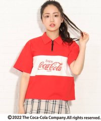 PINK-latte/【コカ・コーラ/ファンタ/スプライト】コラボ ハーフZIP Tシャツ/504650091