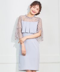 DRESS+/ドレスプラス DRESS+ キャバドレス タイトドレス ナイトドレス レース袖 ミディ丈/504650622