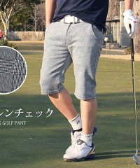 TopIsm/ゴルフパンツ メンズ ハーフパンツ ショートパンツ チェック柄 カモフラ 迷彩 千鳥格子 ストレッチ 短パン ショーツ スポーツウェア 春夏/504650681