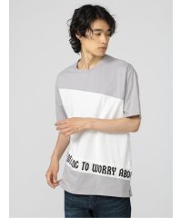 semanticdesign/ロゴ切替アシメ クルーネック 半袖BIG 半袖 メンズ Tシャツ カットソー カジュアル インナー ビジネス ギフト プレゼント/504651109