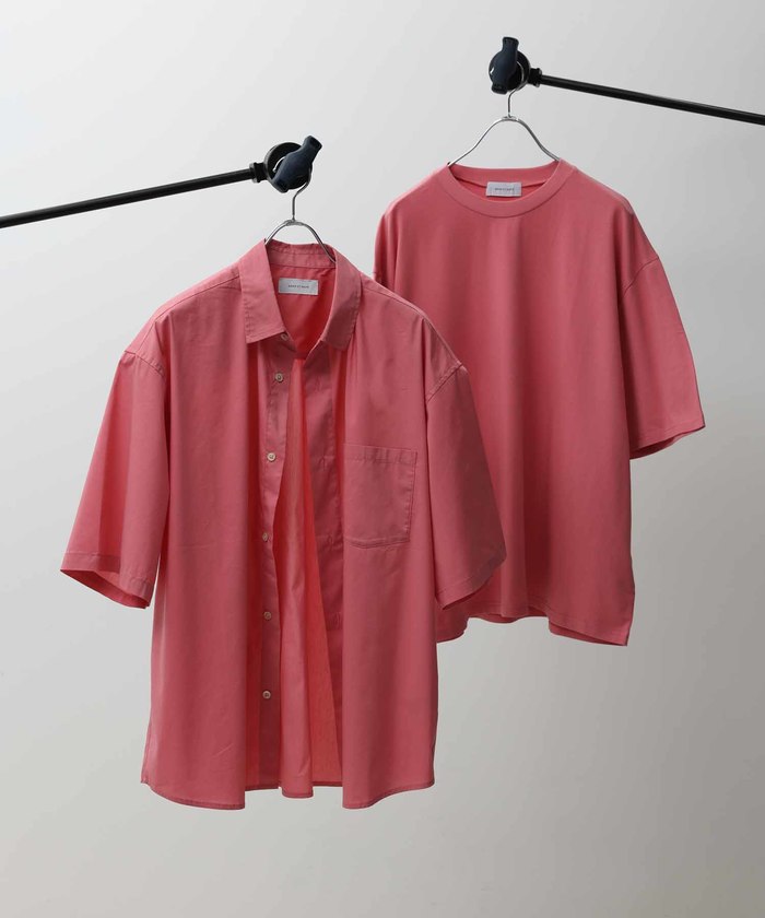 セール 65%OFF】セイムカラー シャツ&Tシャツ/アンサンブル/2枚