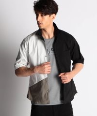 NICOLE CLUB FOR MEN/パネル切り替え半袖シャツ/504622225