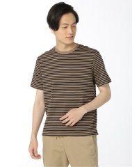 TAKA-Q/【DRESS T－SHIRT】AIR SILKETE ボーダー柄 クルーネック 半袖 メンズ Tシャツ カットソー カジュアル インナー ビジネス ギフト プレ/504649758