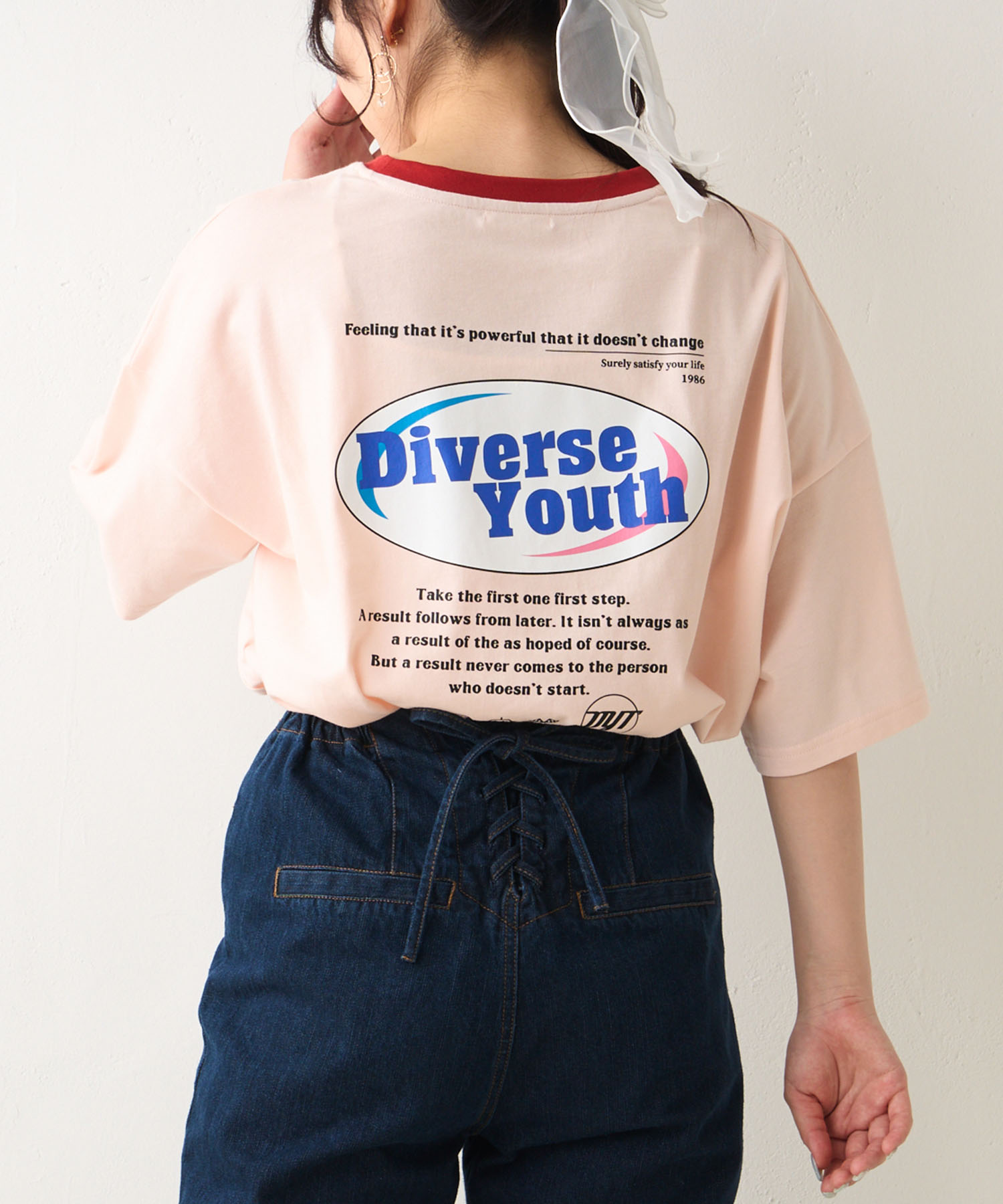 セール】だ円ロゴ&刺繍リンガーTシャツ(504649772) | オリーブ