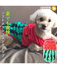 HAPPY DOG!!/トイプードル 犬 服 犬服 いぬ 犬の服 着せやすい タンクトップ フルーツ柄 スイカ メッシュドッグウェア 【春 夏 春夏 夏服 春物】/504659089