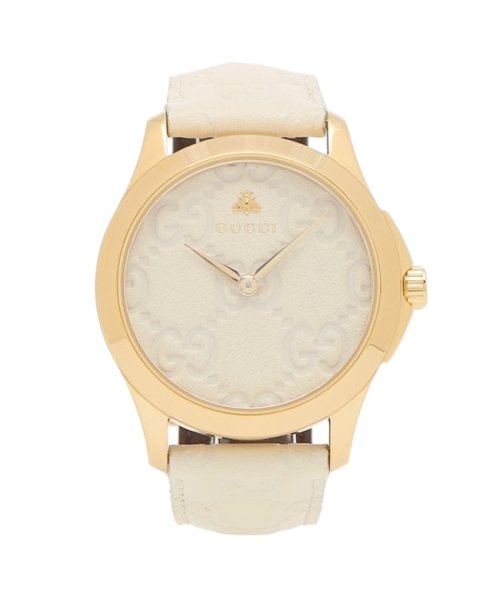 グッチ 時計 メンズ G タイムレス40mm クォーツ ホワイト Gucci Ya レザー グッチ Gucci D Fashion