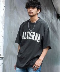 CavariA/CavariA ケミカル加工クルーネック半袖ロゴプリントTシャツ メンズ 半袖 ブランド 大人 カジュアル ファッション カットソー トップス カレッジロゴ ア/504660206