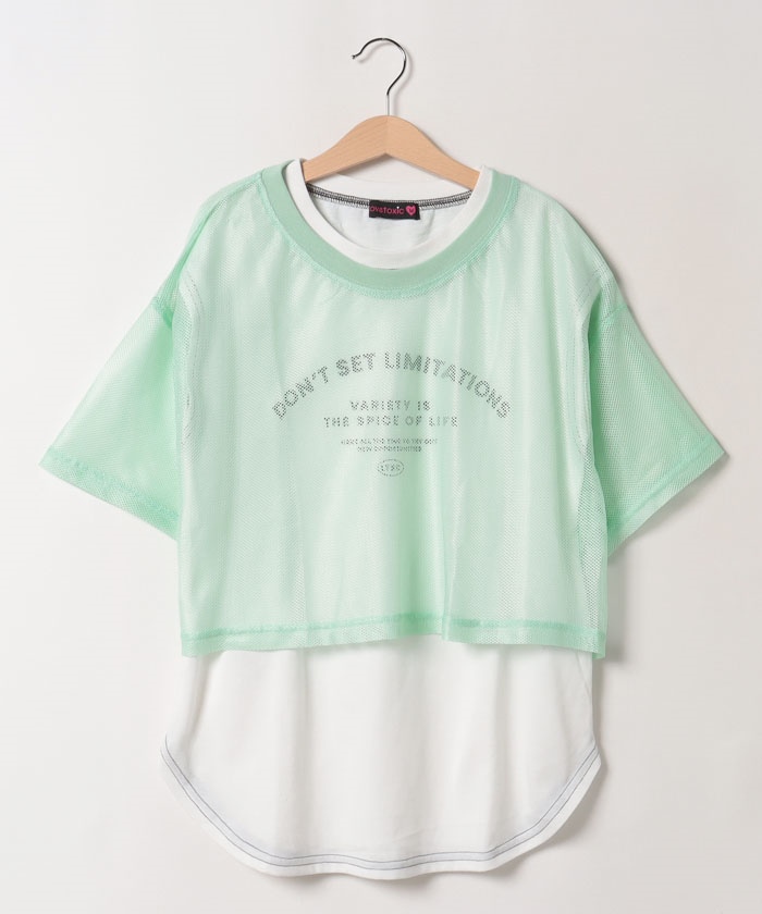 セール 10%OFF】インナー付メッシュ半T(504643295 セール 10%OFF】インナー付メッシュ半T(504643295