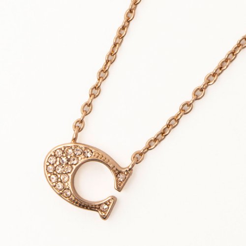 セール72 Off Coach コーチ Pave Signature Necklace パヴェ シグネチャー ネックレス アクセサリー コーチ Coach D Fashion