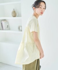 VIS/【ORGABITS(R)】異素材切り替えティアードチュニックTシャツ/504662647