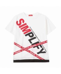 MAC HOUSE(kid's)/Simplify シンプリファイ ポンチ素材 ロゴラインTシャツ N29221BM/504659501