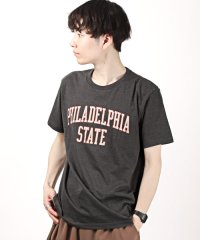 LUXSTYLE/カレッジロゴ半袖Tシャツ/Tシャツ メンズ 半袖 プリント カレッジ ロゴ クルーネック/504663460