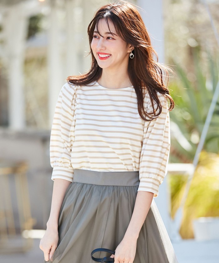 ☆フォクシーNY白襟パフスリーブカットソー42833Baille Top 40