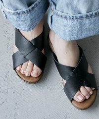 Fashion Letter/ファッションレター Fashion Letter 日本製ウェッジソールクロスデザインサンダル/504670024