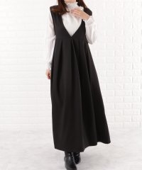 Lace Ladies/レースレディース Lace Ladies 深Vネック ロング ジャンパースカート/504670385