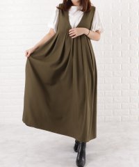 Lace Ladies/レースレディース Lace Ladies 深Vネック ロング ジャンパースカート/504670385