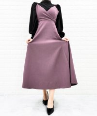 Lace Ladies/レースレディース Lace Ladies バックリボン パイピングキャミワンピース/504670389