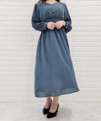 Lace Ladies/Vネックシフォンロングワンピース/504670394