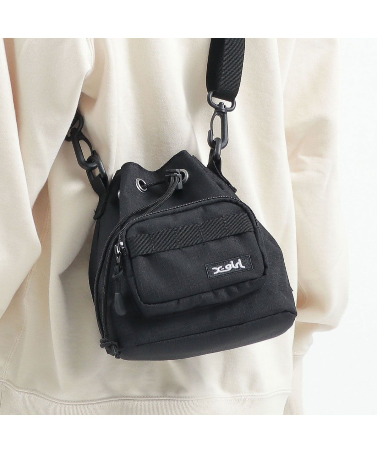 エックスガール X－girl ショルダーバッグ MILLS LOGO BUCKET SHOULDER