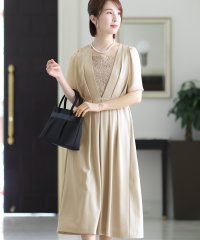PourVous/プールヴー PourVous タックパーティードレス大きいサイズロング&袖あり結婚式フォーマル ワンピース 20代 30代 40代/504671083
