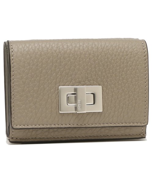 セール フェンディ 三つ折り財布 ピーカブー ミニ財布 ベージュ レディース Fendi 8m0426 1b F07p9 フェンディ Fendi D Fashion
