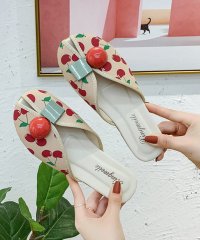 aimoha/アイモハ aimoha かわいい柄サンダル レディース ぺたんこ 可愛い フルーツ柄/504668074