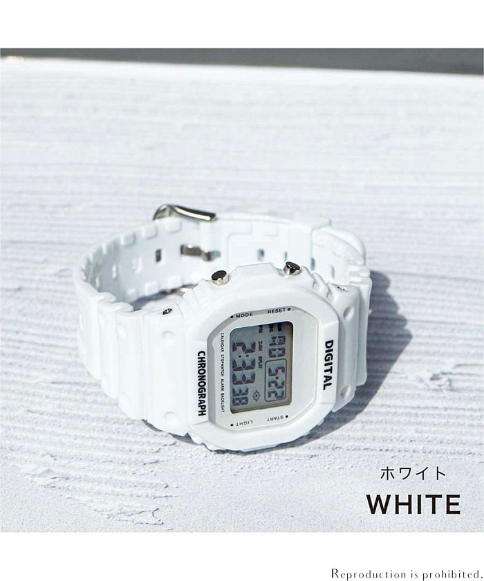 メーカー直営店】腕時計 レディース テープ クリア素材 デジタル カレンダー ストップウォッチ フィールドワーク YM048(504675161) |  ナティート(nattito) - d fashion