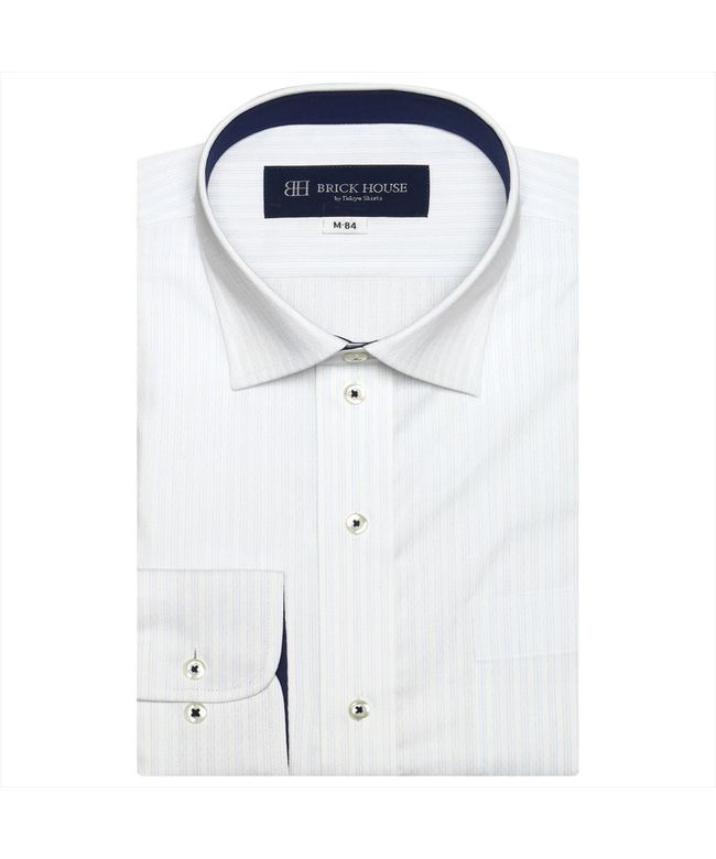 形態安定 ワイドカラー 長袖ビジネスワイシャツ 新品?正規品 秀逸 トーキョーシャツ SHIRTS TOKYO