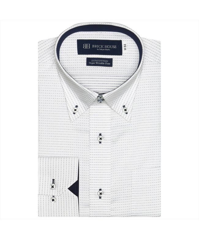 最大70％オフ 超形態安定 ボットーニボタンダウンカラー 綿100% 長袖ワイシャツ TOKYO トーキョーシャツ 種類豊富な品揃え SHIRTS