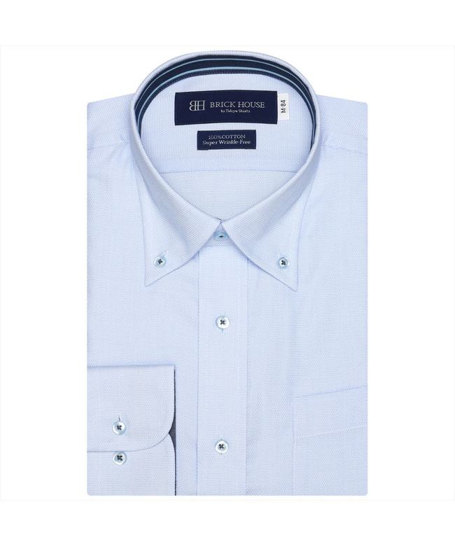 超形態安定 ボタンダウンカラー 綿100% 長袖ビジネスワイシャツ TOKYO SHIRTS ふるさと納税 70％OFFアウトレット トーキョーシャツ