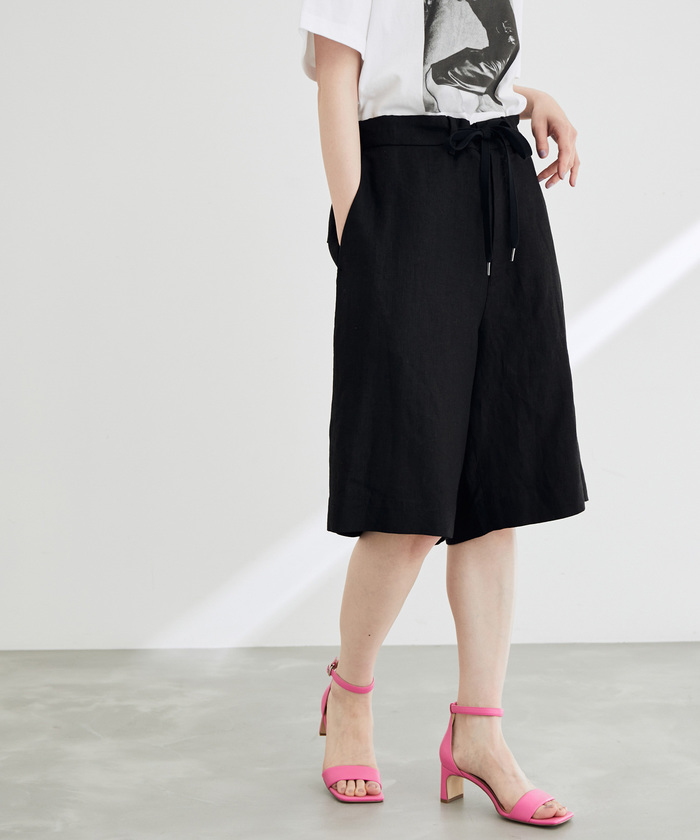 セール】〈SHARE CLOSETシリーズ〉リネンドロストハーフパンツ