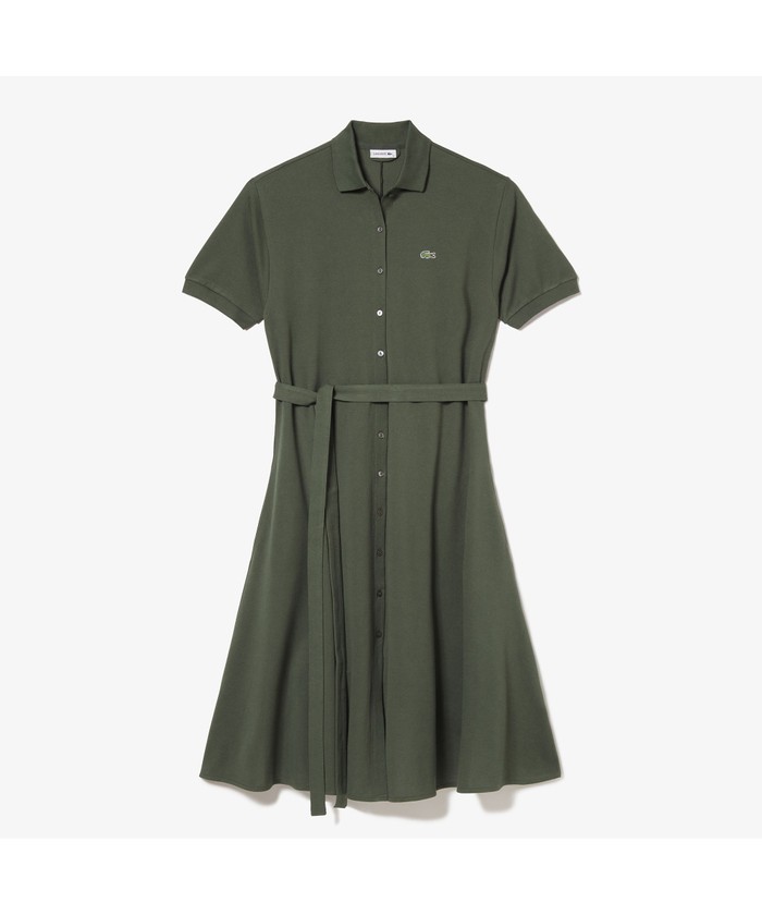 セール 30%OFF】ラコステ LACOSTE ベルトデザインポロドレス
