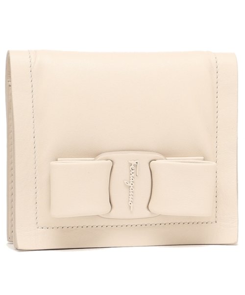 セール サルヴァトーレフェラガモ 二つ折り財布 ビバ ミニ財布 ベージュ レディース Salvatore Ferragamo 22 サルヴァトーレ フェラガモ Salvatore Ferragamo D Fashion