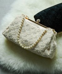 niana/ニアナ niana レース×サテンがま口パーティーバッグ/504681847