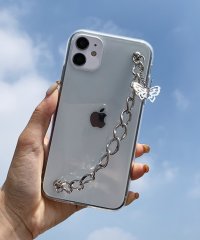 Lace Ladies/バタフライチェーンストラップスマホケースiPhoneケース/504682517