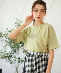 CHILLE/同色刺繍メッセージTシャツ/504682609