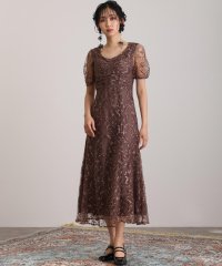 PourVous/プールヴー PourVous 結婚式パーティードレスマーメイドミモレ丈&袖あり大きいサイズフォーマル ワンピース 20代 30代 40代/504682891