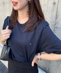 TOMMY HILFIGER/【TOMMY HILFIGER】トミーヒルフィガー / トップス 半袖 Tシャツ ビッグシルエット クルーネック ワンポイント 無地 ロゴ コットン100%/504682547