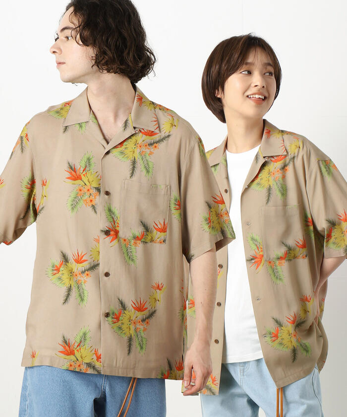 セール 30%OFF】植物柄アロハシャツ(504656458) | パープル&イエロー