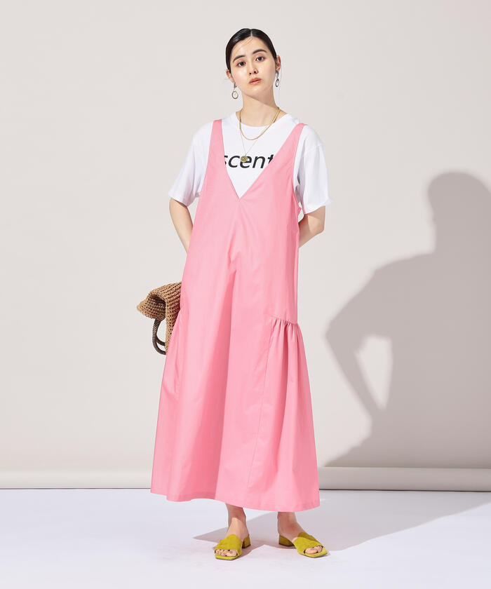 セール 50%OFF】タイプライター・ギャザーキャミワンピース