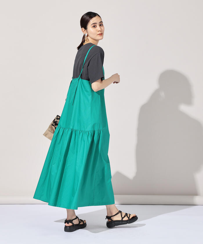 セール 50%OFF】タイプライター・ギャザーキャミワンピース