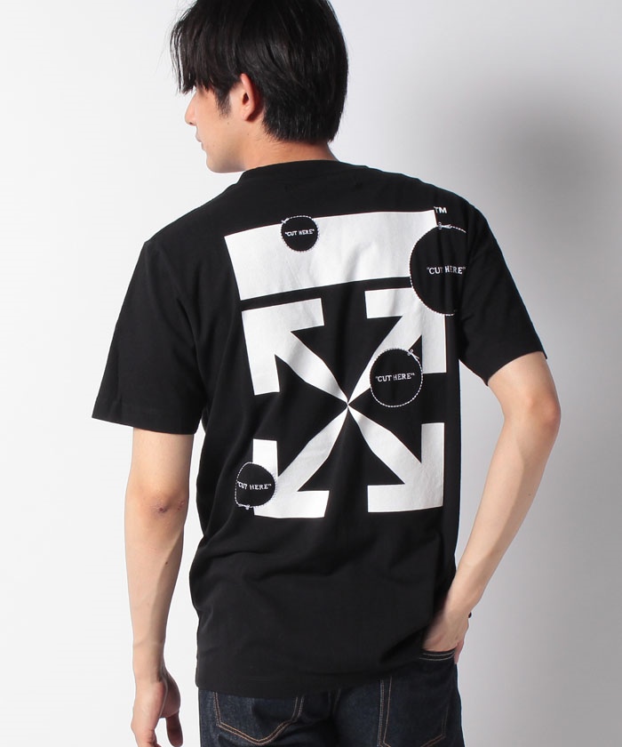 セール】【メンズ】【OFF WHITE】オフホワイト OMAA027F20FAB009 SLIM オフィシャル通販サイト ロゴ Tシャツワンピース【Lサイズ】 Off-White ひざ丈ワンピース