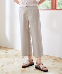 J.PRESS LADIES/【洗える・撥水・防汚】コットンFITTYシャーク ワイド アンクル パンツ/504685789