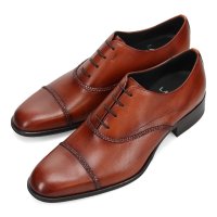 LANVIN COLLECTION/ランバン コレクション LANVIN COLLECTION アンティーク仕上げを施したカーフレザーにブレイドレザーレースをあしらった内羽根ストレートチップ・ドレ/504686111