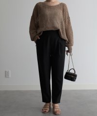 Ranan/ラナン RANAN 機能付麻調美脚タックテーパードパンツ/504643453