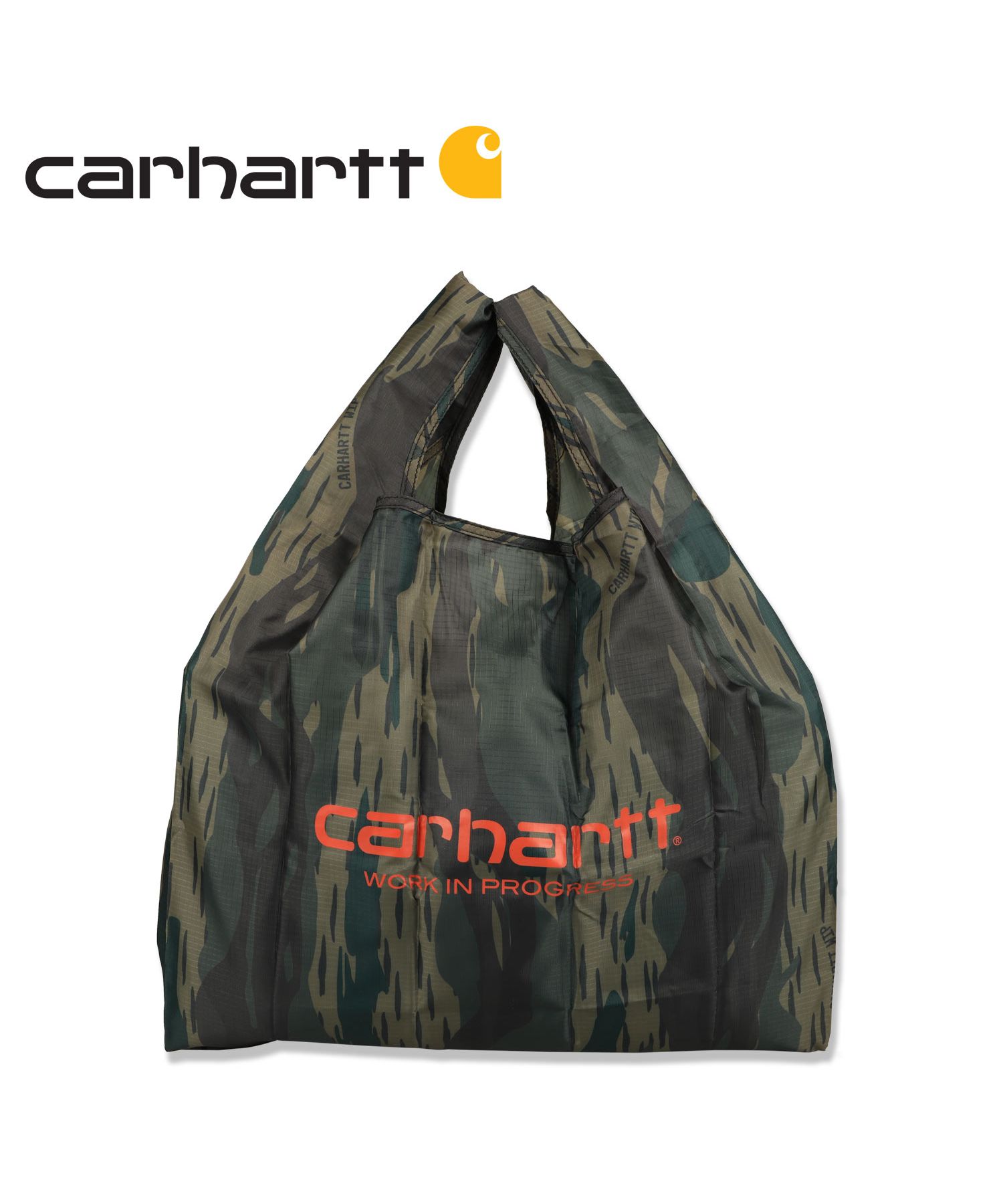 キーチェーン付き エコバッグ camoプリント ☆ Carhartt キーチェーン付き エコバッグ camoプリント ☆ Carhartt